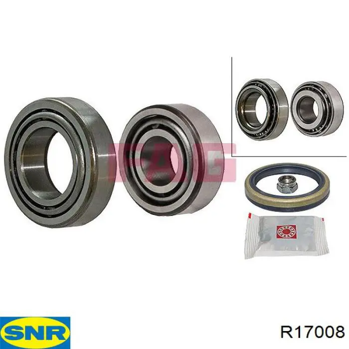 R17008 SNR Підшипник ступиці задньої