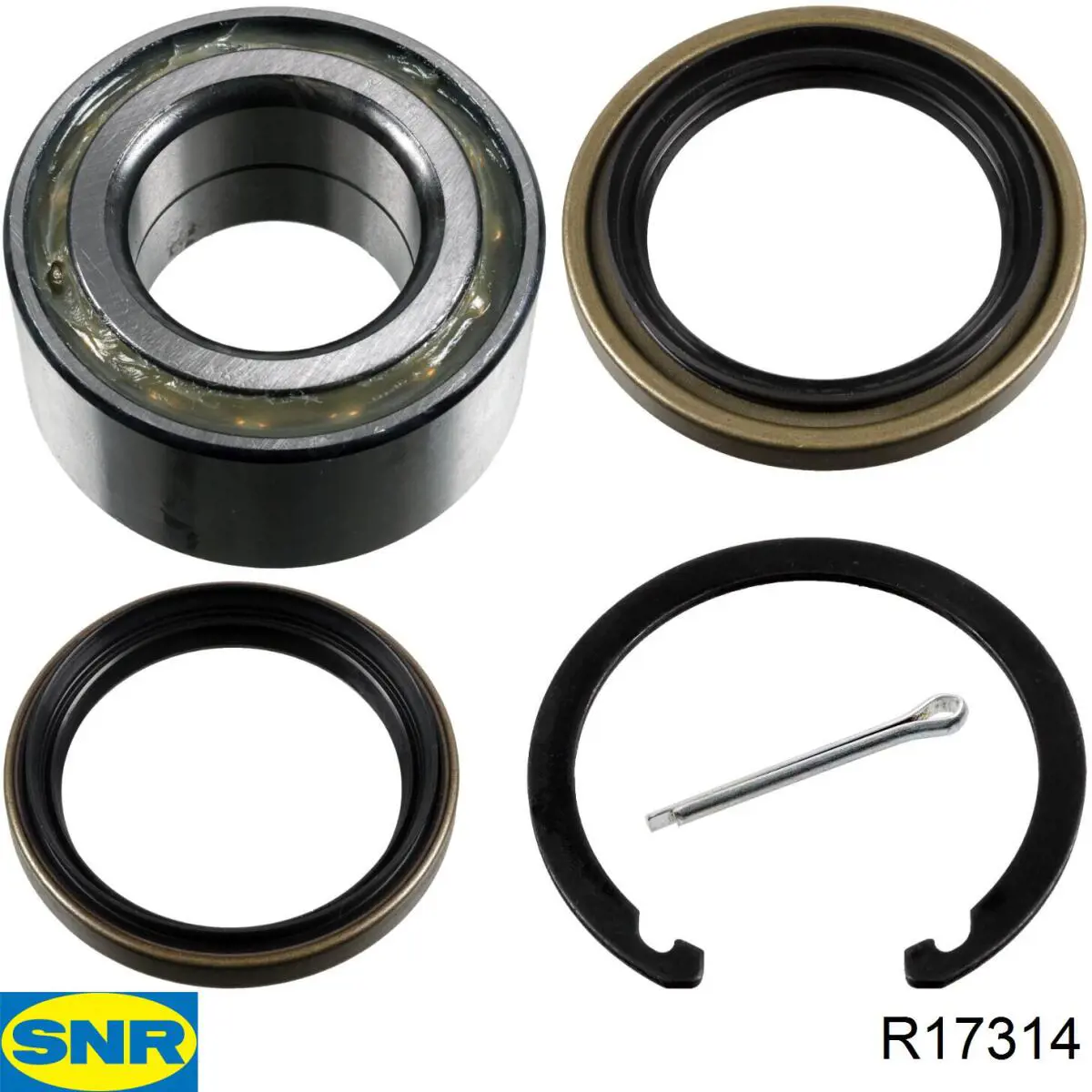 Комплект підшипник маточини передньої SNR R17314 ціна, від 22.24 USD