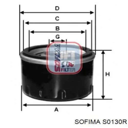 Масляний фільтр двигуна Sofima S0130R ціна, від 4.40 USD