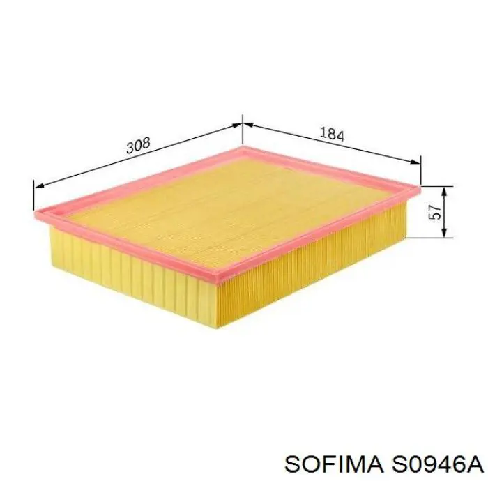 Повітряний фільтр S0946A Sofima
