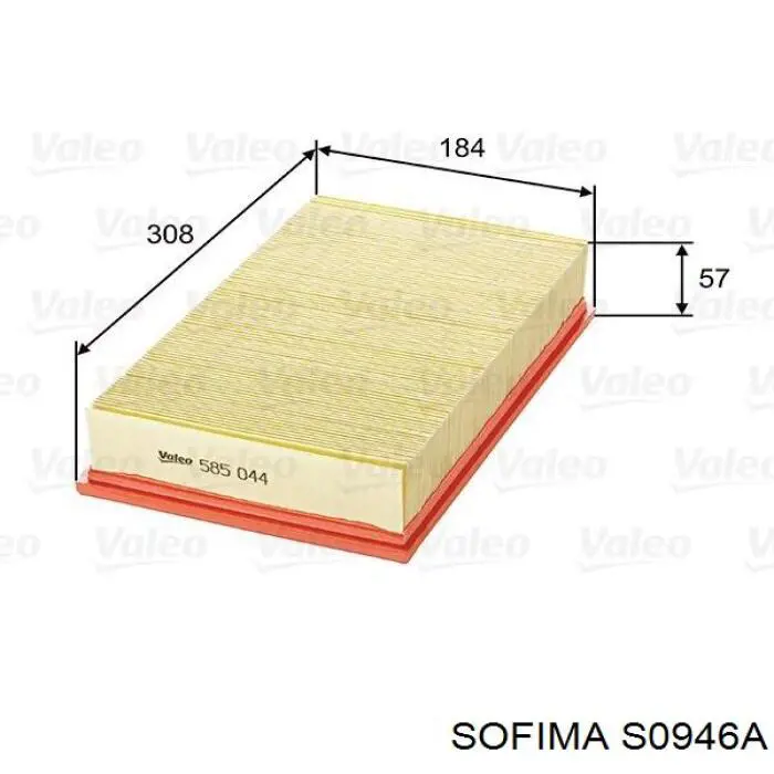 Елемент повітряного фільтра Sofima S0946A ціна, від 5.58 USD