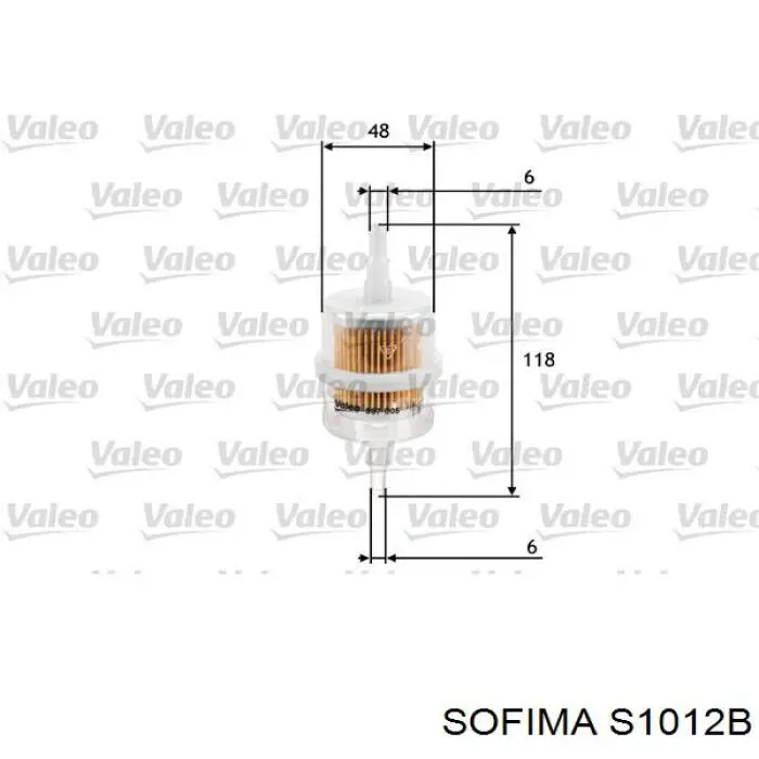 Фільтр тонкого очищення палива Sofima S1012B ціна, від 1.40 USD