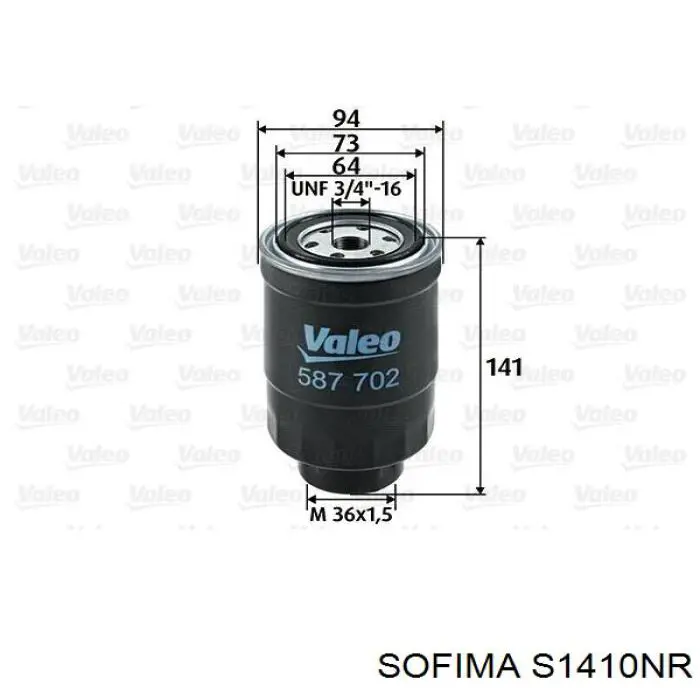 Фільтр тонкого очищення палива Sofima S1410NR ціна, від 9.35 USD