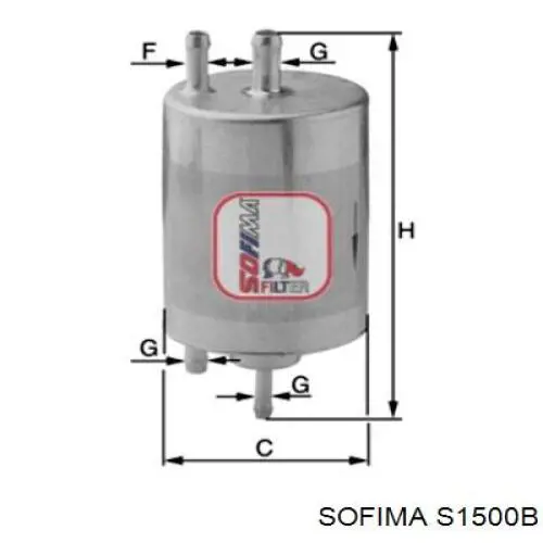 Паливний фільтр S1500B Sofima