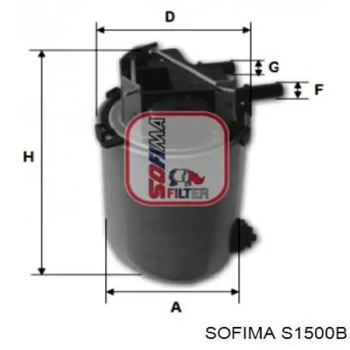 Фільтр паливний Sofima S1500B