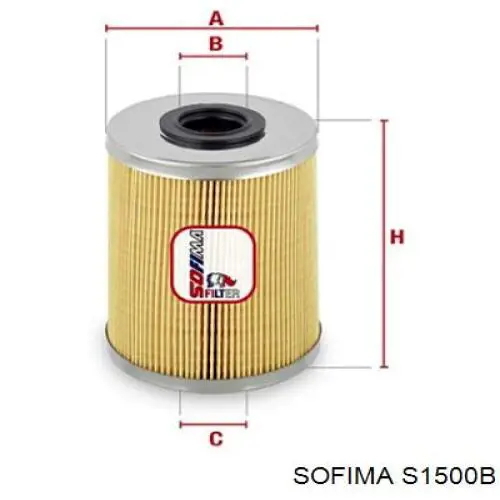 Паливний фільтр S1500B Sofima