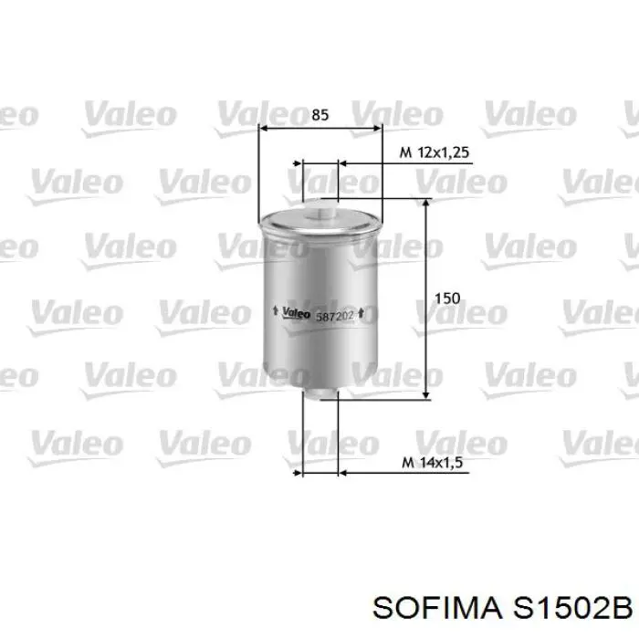 Фільтр паливний Sofima S1502B