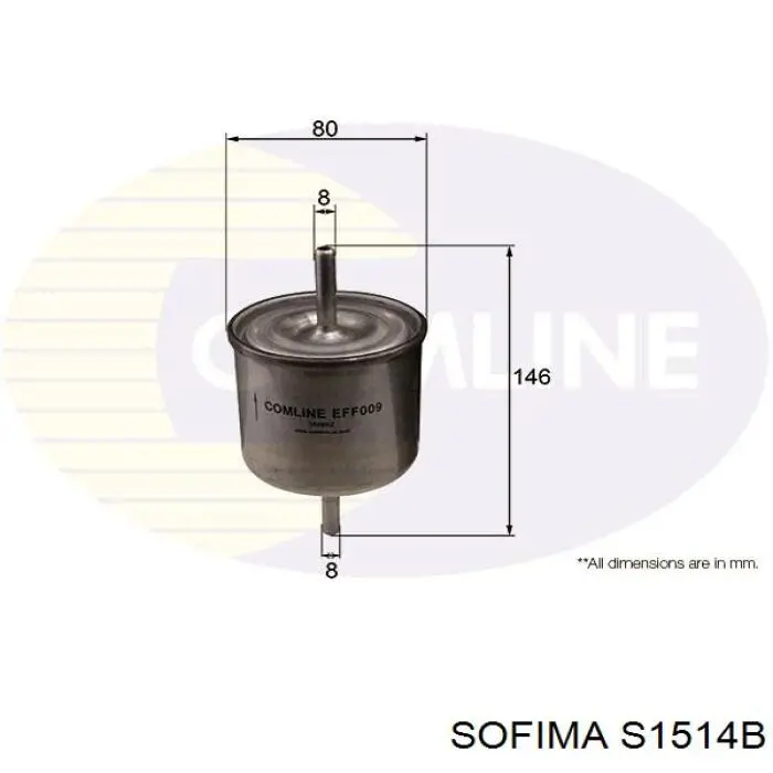 S1514B Sofima фільтр паливний