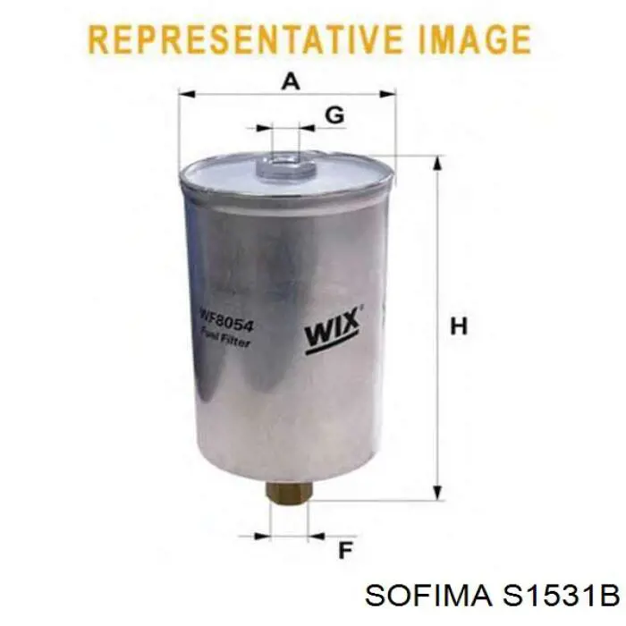 Фільтр тонкого очищення палива Sofima S1574B ціна, від 15.38 USD