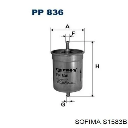 Фільтр паливний Sofima S1583B