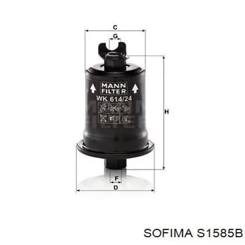 S1585B Sofima Фільтр палива