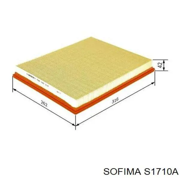 Купити S1710A Sofima Автомобільний фільтр повітря