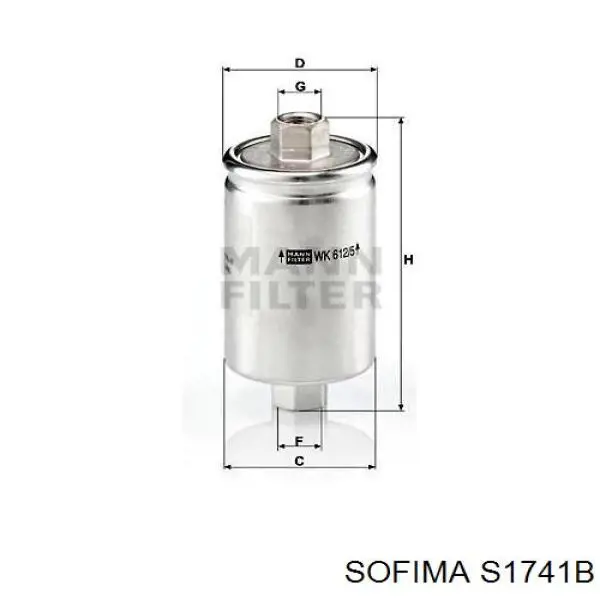 S1741B Sofima фільтр паливний