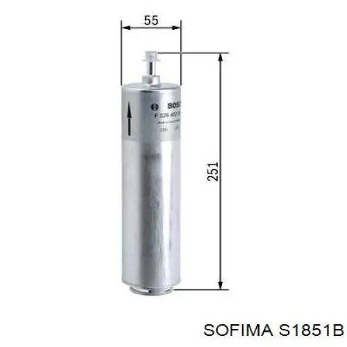 Фільтр паливний Sofima S1851B