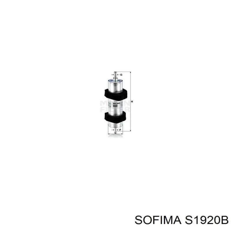 Фільтр тонкого очищення палива Sofima S1920B ціна, від 19.85 USD