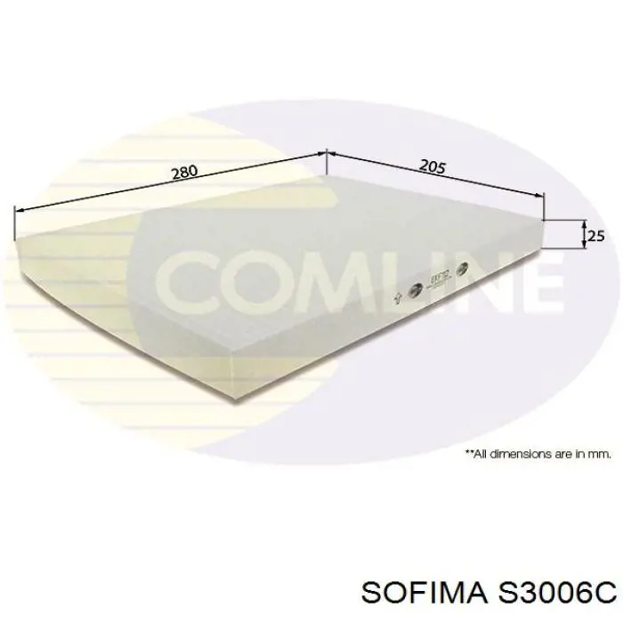 Фільтр салону S3006C Sofima