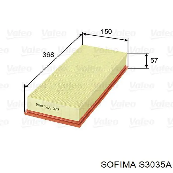 S3035A Sofima фільтр повітряний