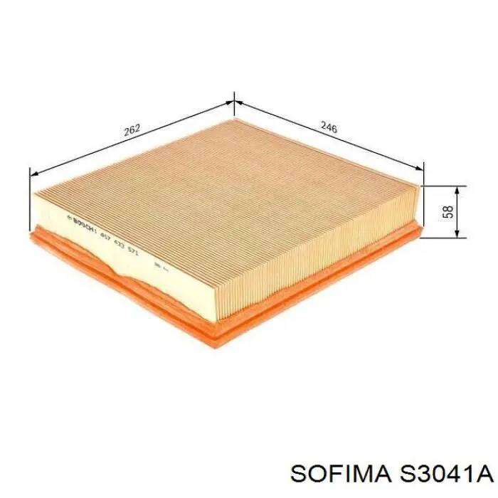 Повітряний фільтр S3041A Sofima