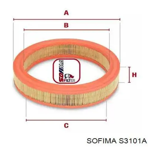 Повітряний фільтр S3101A Sofima