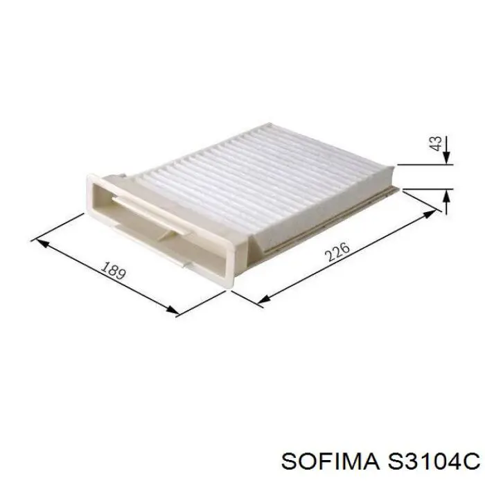 S3104C Sofima Внутрішньосалонний фільтр