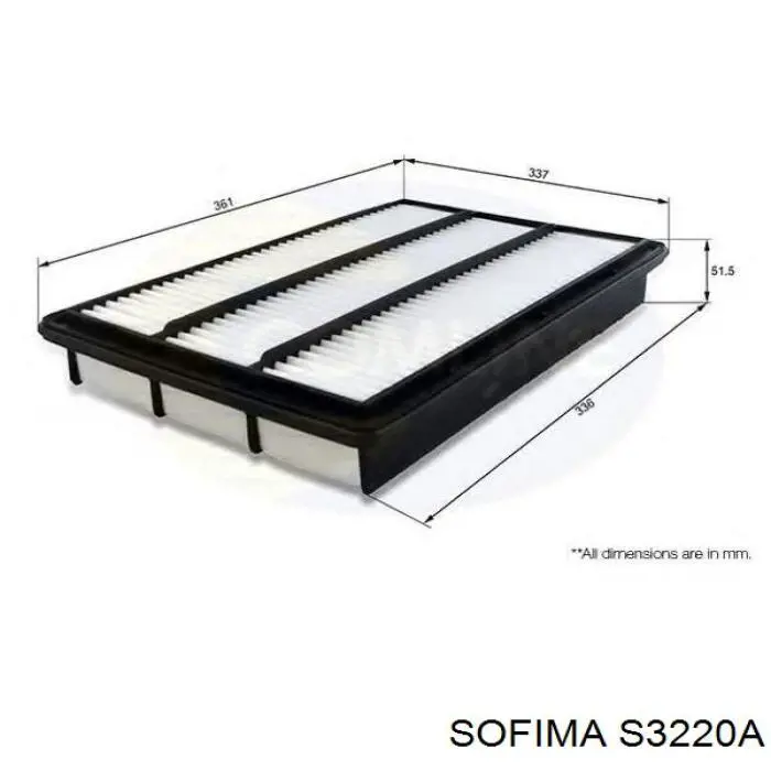 Купити S3220A Sofima Автомобільний фільтр повітря