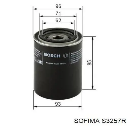 Масляний фільтр двигуна Sofima S3257R ціна, від 5.78 USD