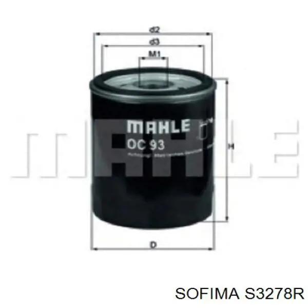Масляний фільтр двигуна Sofima S3278R ціна, від 4.64 USD