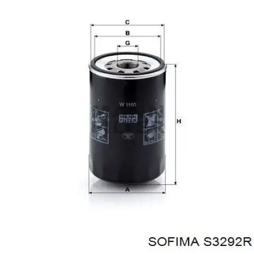 Фільтр масляний S3292R Sofima