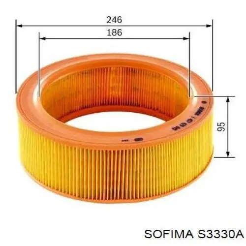 S3330A Sofima фільтр повітряний