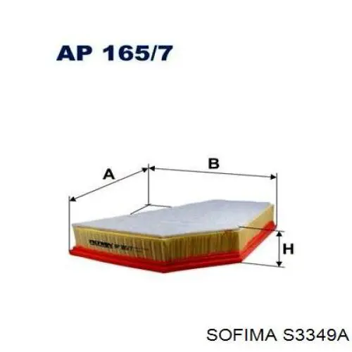 S3349A Sofima Повітряний фільтр двигуна