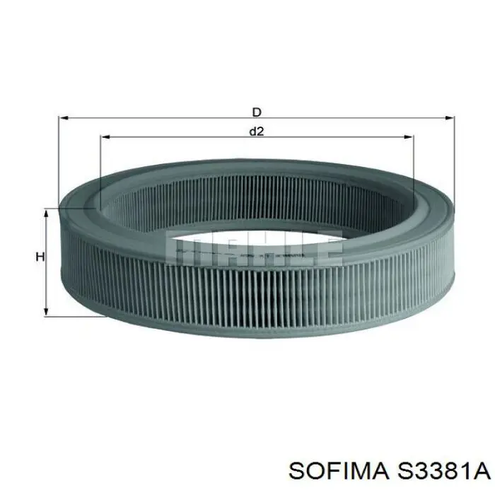 Купити S3381A Sofima Автомобільний фільтр повітря