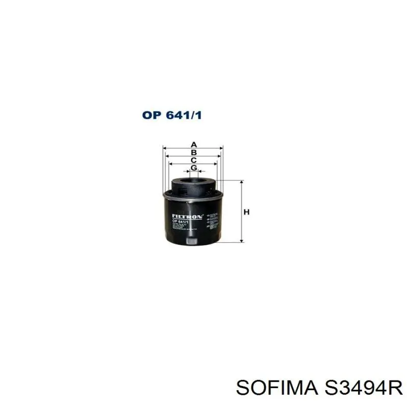 Масляний фільтр двигуна Sofima S3494R ціна, від 8.68 USD