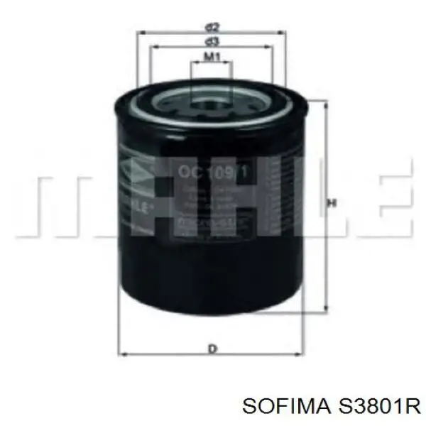 Масляний фільтр двигуна Sofima S3801R ціна, від 4.17 USD