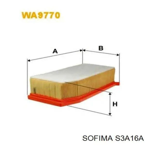 Фільтр повітряний S3A16A Sofima