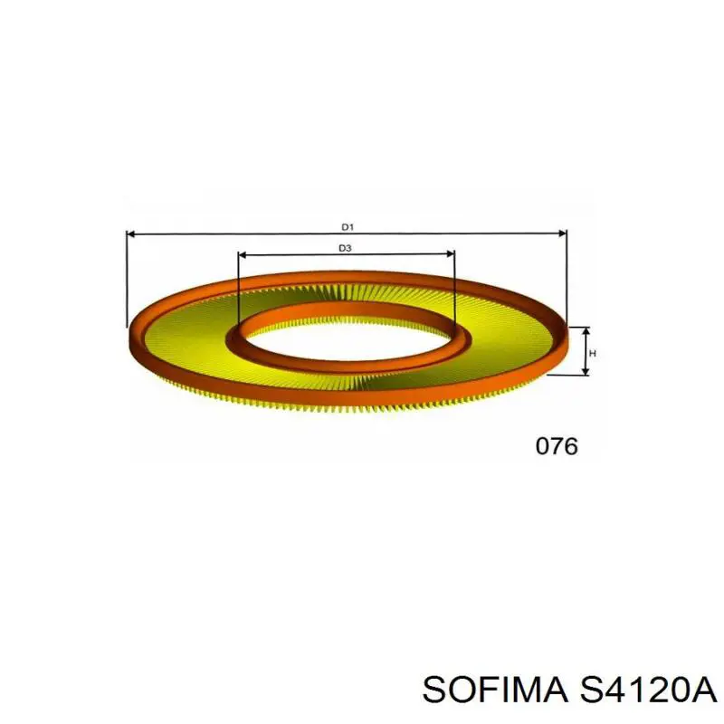 S4120A Sofima фільтр повітряний