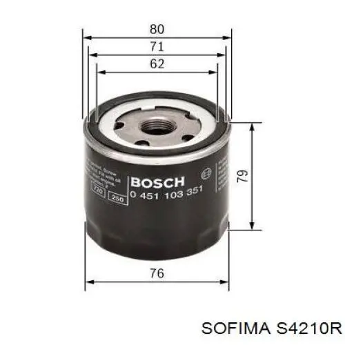 Купити S4210R Sofima Фільтр очищення масла відцентровий