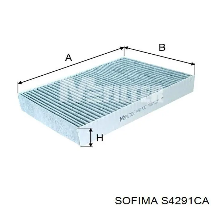 Купити S4291CA Sofima Фільтр салону вугільний