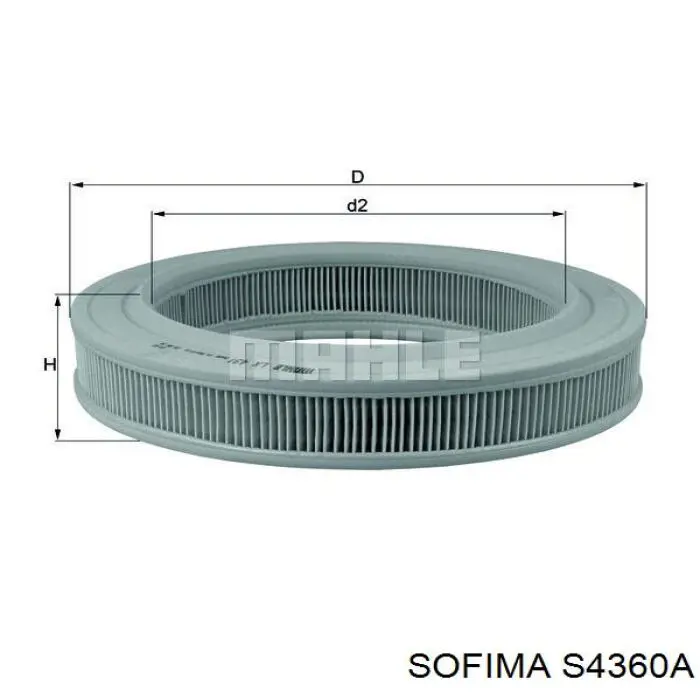 S4360A Sofima фільтр повітряний