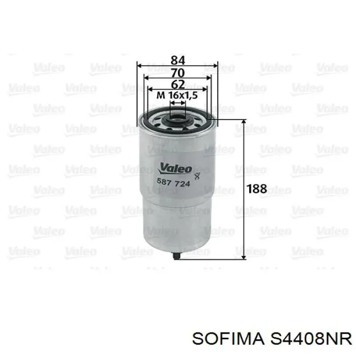 S4408NR Sofima фільтр паливний