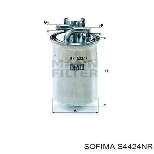 Фільтр паливний Sofima S4424NR