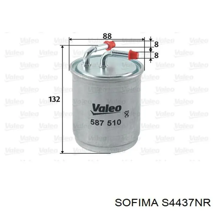 Паливний фільтр S4437NR Sofima