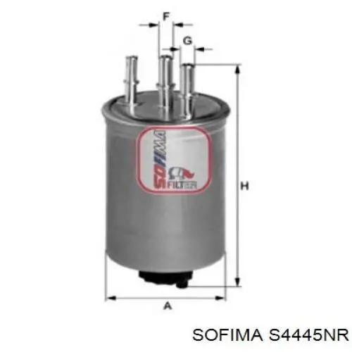 Фільтр паливний Sofima S4445NR