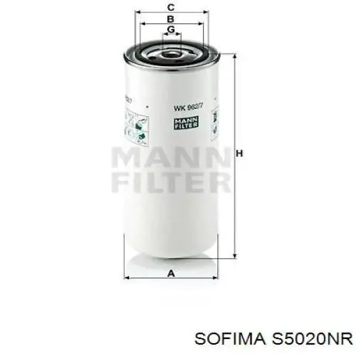 Фільтр тонкого очищення палива Sofima S5020NR ціна, від 9.44 USD