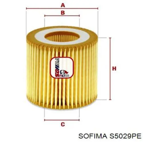 Фільтр масляний S5029PE Sofima