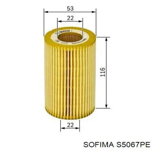 Масляний фільтр двигуна Sofima S5067PE ціна, від 5.71 USD