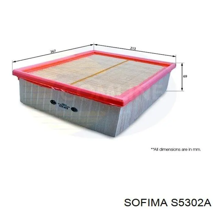 Фільтр повітряний Sofima S5302A
