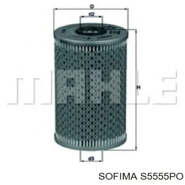Масляний фільтр S5555PO Sofima