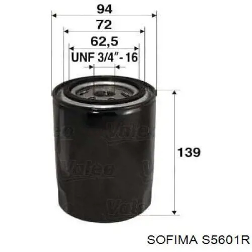 Купити S5601R Sofima Фільтр очищення масла відцентровий