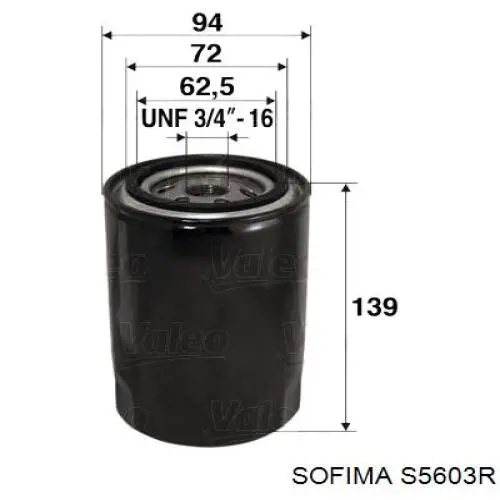 S5603R Sofima фільтр масляний