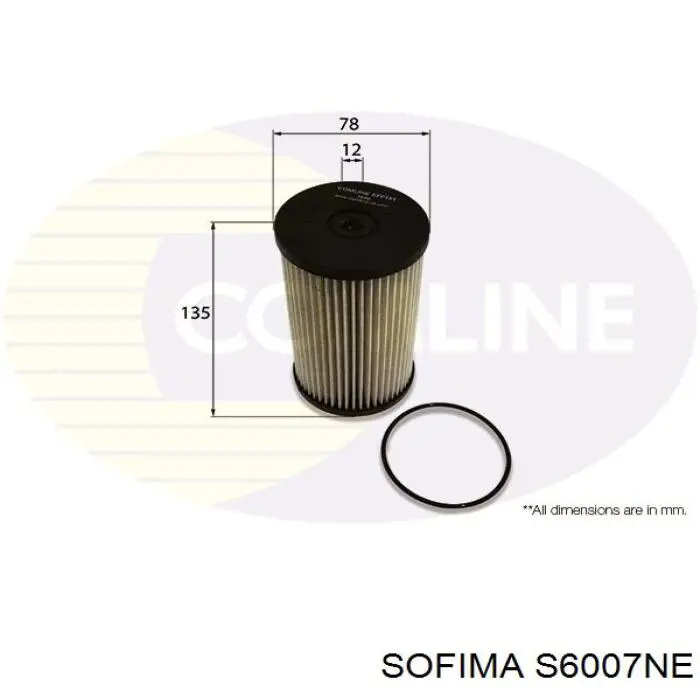 Паливний фільтр S6007NE Sofima